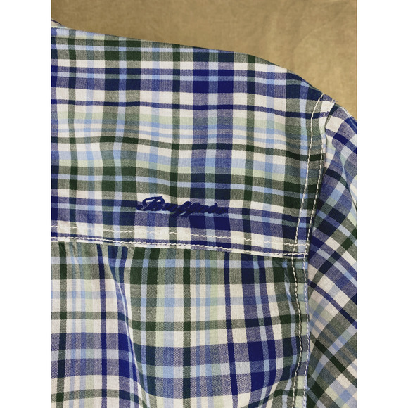 Buffalo David Bitton Multicolor Plaid Short Sleeve Button Up Shirt Mens Medium - Picture 9 of 9